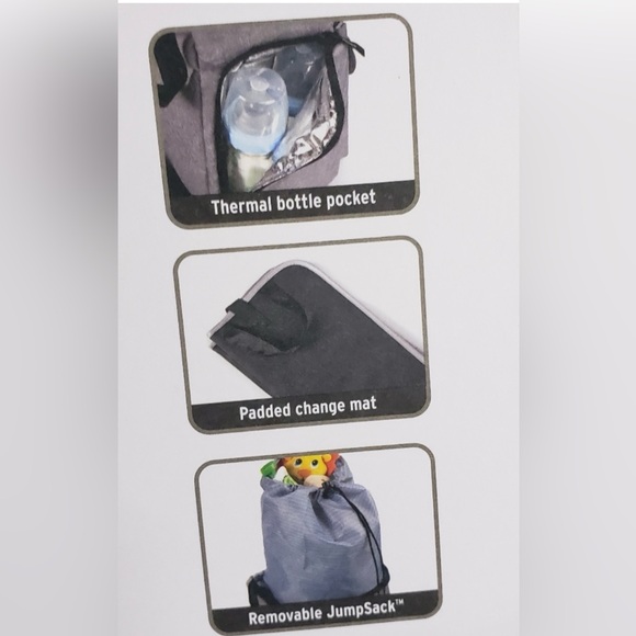 NEW! Fulton Bag Co. Diaper Bag Backpack with Removeable Jumpsack & Changing Pad - Picture 2 of 7